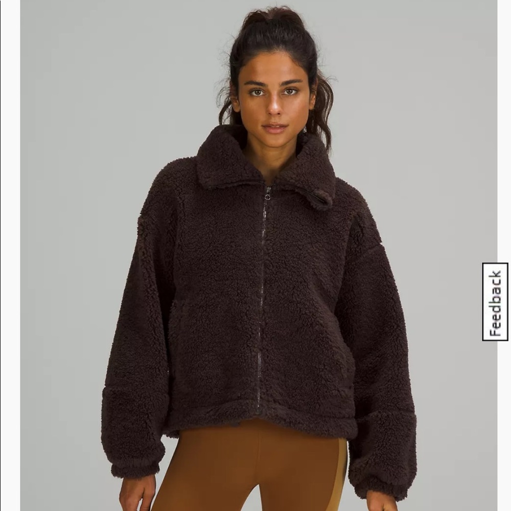 French press Lululemon Sherpa coat